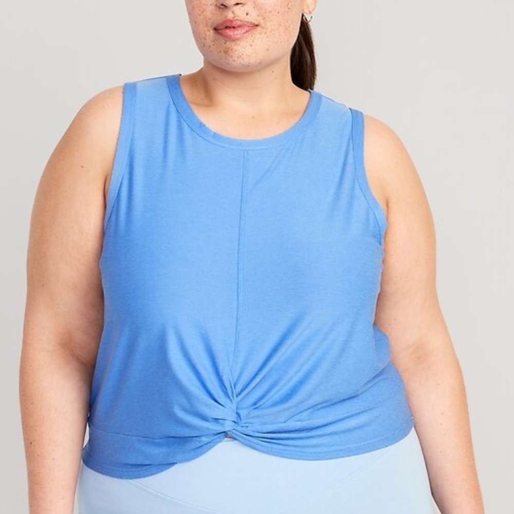 Blue Twist-Front Tank XXL Old Navy Workout Top